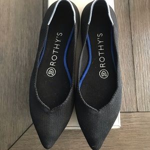 Rothys Black point size 5.5 (shrunk to a 5ish)